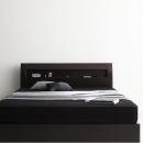 棚・コンセント付きデザイン収納ベッド【Silvia】シルビア【ボンネルコイルマットレス付き】