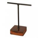 ピアススタンドL 木製2個セット ブラウン アイアン アンティーク調 シーシャムウッド 高さ10.5