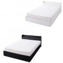 棚・コンセント付き収納ベッド【VEGA】ヴェガ【国産ポケットコイルマットレス付き】