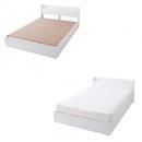 棚・コンセント付き収納ベッド【Fleur】フルール【国産ポケットコイルマットレス付き】