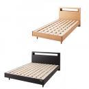 棚・コンセント付きデザインベッド【Espa】エスパ【ポケットコイルマットレス付き】