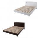 棚・コンセント付きデザインすのこベッド【Alamode】アラモード【ポケットコイルマットレス付き】