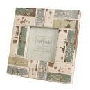 ミックスフォトフレーム マンゴーウッド 木製 おしゃれ アンティーク調 シャビー カラフル 縦19