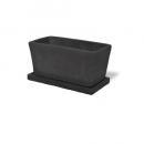 ネオポットレクタングルL プランター 鉢 2個セット セメント おしゃれ ブラック 幅19