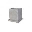 セメントポットスクエアL プランター 鉢 2個セット セメント おしゃれ グレー 幅12