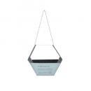 R.G.ハンギングヘキサゴン02 ホワイトブルー フラワーポット 2個セット ブリキ 高さ23