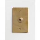 真鍮プレートスイッチ 照明器具 スイッチプレート おしゃれ ゴールド 高さ120