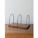 ブックスタンド アイアン 木製 ブラウン シンプル 卓上 使い易い おしゃれ 幅265