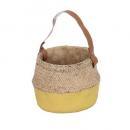 CEMENT BASKET POT YELLOW S プランター イエロー バスケット 高さ15.5