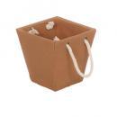 CEMENT BAG POT ALMOND SHELL L プランター ブラウン 高さ12.5