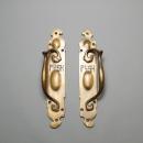 取手 ハンドル 2個セット DIY アンティーク調 ブラス 真鍮 おしゃれ 引手 長さ37