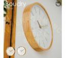ブードリー 壁掛け時計 NA 木製 ウォールクロック ナチュラル おしゃれ 高さ30