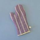 キッチンミトン トラック ストライプ LA ラベンダー ナチュラル リネン コットン 幅17