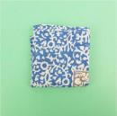 ハンカチ ロンドフラワー BL ブルー 5枚セット コットン 爽やか ブロックプリント 幅55
