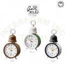 ゴーワイルド WH 目覚まし時計 置き時計 スチール ガラス プラスチック おしゃれ 高さ19