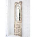 カナロア・ミラードア アンティーク調 おしゃれ シャビー 木製 鏡 壁掛け ディスプレイ 高さ180