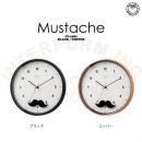 マスタッシュ BK 壁掛け時計 ウォールクロック アルミ ガラス おしゃれ ユニーク 直径30