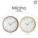 ミチーノ NA 壁掛け時計 ウォールクロック 木製 ガラス おしゃれ ネコ かわいい 直径30