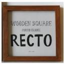 WOODEN スクエア フォトフレーム レクト (M) おしゃれ アンティーク調 幅30