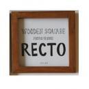 WOODEN スクエア フォトフレーム レクト (SS) おしゃれ アンティーク調 幅20