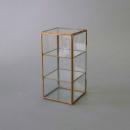 BRASSフレーム ガラスケース シャンブル スクエア (L) アンティーク調 おしゃれ 幅9