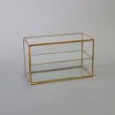 BRASSフレーム ガラスケース シャンブル (S) アンティーク調 おしゃれ 高さ12