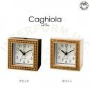 カギオラ WH 置き時計 目覚まし時計 プラスチック ガラス おしゃれ ナチュラル 高さ10.5