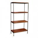 シェルフ(ラージ)木製 シンプル アイアン アンティーク調 シーシャムウッド 無垢材 職人 幅60