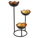 Gold Brown ハーフエッグスタンド キャンドルホルダー 水鉢 スタンドオブジェ エキゾチック