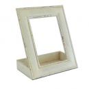 Wooden スペースフレーム L ディスプレイ 木製 おしゃれ 額縁 ホワイト アンティーク調