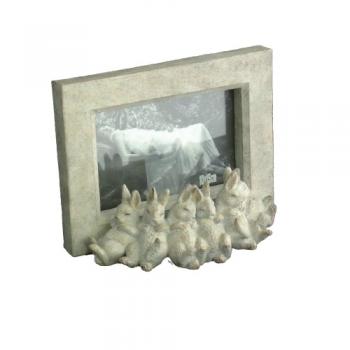 スリーピング Rabbit フレーム うさぎ かわいい 写真たて ディスプレイ 卓上 レジン