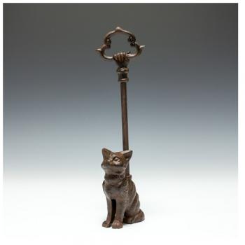 Cast Iron Cat ハンドルドアストッパー ネコ かわいい ドア止め おしゃれ