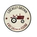 ドロールシャビープレート05 ガーデン雑貨 おしゃれ ホワイト サインプレート 直径462