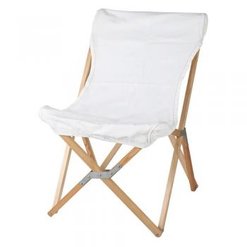 WOODEN BEACH CHAIR ホワイト ナチュラル アウトドア 椅子 おしゃれ 高さ85