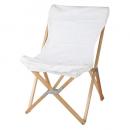 WOODEN BEACH CHAIR ホワイト ナチュラル アウトドア 椅子 おしゃれ 高さ85