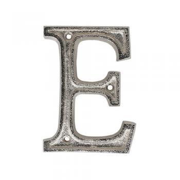 METAL LETTER 105 SILVER "E" アルファベットオブジェ アルミ 高さ10.5