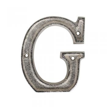 METAL LETTER 105 SILVER "G" アルファベットオブジェ アルミ 高さ10.5