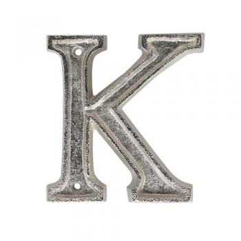 METAL LETTER 105 SILVER "K" アルファベットオブジェ アルミ 高さ10.5