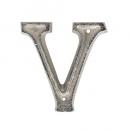 METAL LETTER 105 SILVER "V" アルファベットオブジェ アルミ 高さ10.5