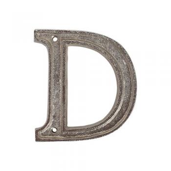 METAL LETTER 105 SILVER "D" アルファベットオブジェ アルミ 高さ10.5
