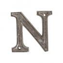 METAL LETTER 105 SILVER "N" アルファベットオブジェ アルミ 高さ10.5