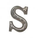 METAL LETTER 105 SILVER "S" アルファベットオブジェ アルミ 高さ10.5