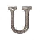 METAL LETTER 105 SILVER "U" アルファベットオブジェ アルミ 高さ10.5
