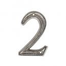 METAL LETTER 105 SILVER "2" アルファベットオブジェ アルミ 高さ10.5