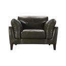 LEATHER SOFA 1 SEATER MOSS GREEN ソファ 1人掛け 幅117