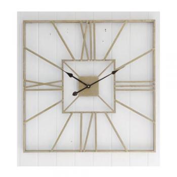 シャンパーニュ・アイアンクロック アンティーク調 壁掛け 時計 アイアン 電池 幅64