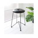 バーティカル・スツール アンティーク調 椅子 おしゃれ ダークブラウン 合皮 かっこいい 高さ50