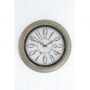 レガリア・ラージクロック アンティーク調 壁掛け 時計 電池 グリーン ナチュラル 木製 直径59