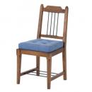 ティンバー ダイニングチェア 2脚セット 天然木 アイアン コットン ブルー おしゃれ 幅42