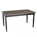 ブラックウッドレクトテーブル  シャビー アンティーク風 机 木製 インダストリアル